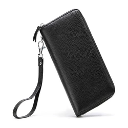 Leather Zipper Hand Purse