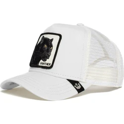 leopard embroidery 5 panel mesh baseball cap hat for men