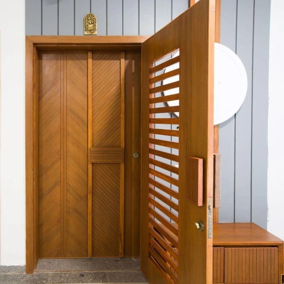 Design Safety Door — Solid wood type metal material