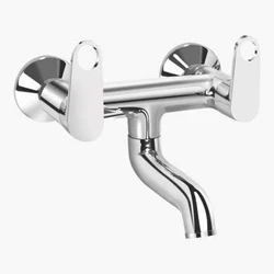 Silver Steel Wall Mixer
