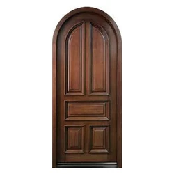 Curved Brown Door — 30mm thick teak wood curved design