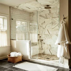 Half Wall Glass Shower Partition, Custom sizing