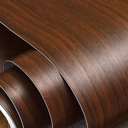 Wood Pvc Wallpaper, Textilelook ethnic patterns