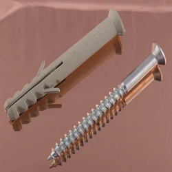 Plastic Anchor Fastener, Carbon steel, countersunk head