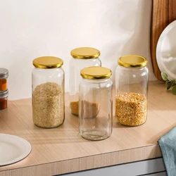 Kitchen Storage Glass Container Lid, Medium size, round