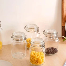 Airtight Lid Glass Jar, 600 volume, 391g weight