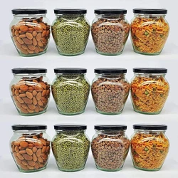 Container Transparent Glass Jar Lid, Bottle type