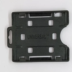 Black ID Card Holder, 1.2 inch diameter, key safe