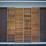 sliding louvre panels, blades are mounted, effortlessly