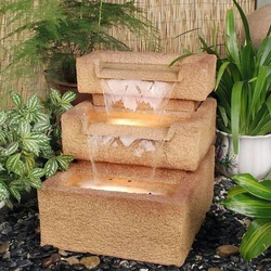Sandstone Indoor Fountain — High spray fountain