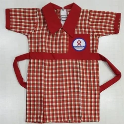 Nursery Girls School Uniform, Yellow dungaree style