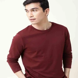 Top Brand Multicolor Mens T Shirts Long Sleeve Cotton Fabrics