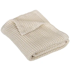 Blanket waffle weave, breathable & lightweight