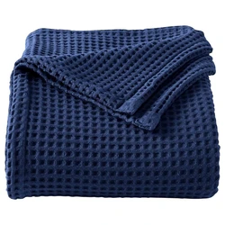 Breathable blanket waffle cotton, machine wash
