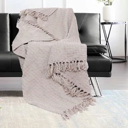 Lightweight blanket waffle throw for couch bed