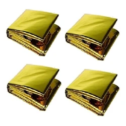 Heavy duty, folded & reusable emergency mylar blanket