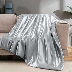 Light weight, soft luxurious silky satin blanket