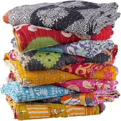 Hand stitched saree kantha blanket, comfort and stylist