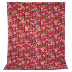 Recycled unique and colorful kantha throw blanket