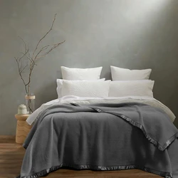 Smooth texture Wool Blanket Queen, Heavyweight