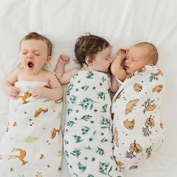 Cotton Swaddle Blankets, Multiple Uses, Cute Patterns