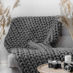 Handmade Chunky Blanket Wool, Natural Elasticity