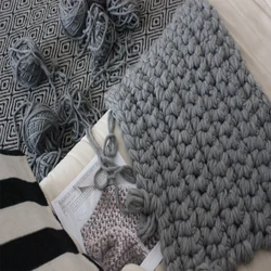 Woven Hand Crochet Blanket, Knotted, Braided