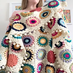 Beautiful Granny Square Crochet Blanket, simple