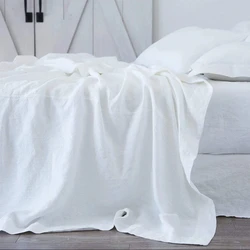 White Linen Blanket, comfortable & protective