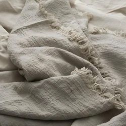 Linen Throw Blanket, Pre-Washed Reversible