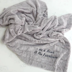Personalised Embroidered Blanket, washable & dryable