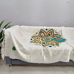 Hand Embroidered Blanket, cozy and comfortable feel
