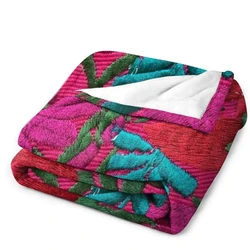Mexican Embroidered Blanket, Anti-Pill Washable
