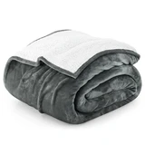 Thick Sherpa Blanket Lightweight fuzzy & reversible