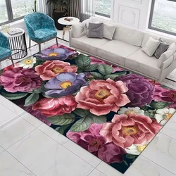 Machine Made Floral Rugs Pet-friendly, easy to clean