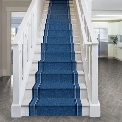 Blue Stair Runner Carpet Soft, comfortable texture