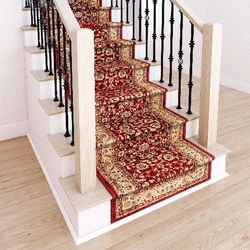 Patterned Stair Runner Carpet Double hemming design