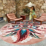Axminster Wool Floral Rug, wrinkle-resistant