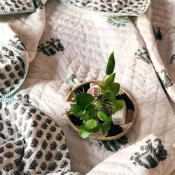 Elephant Jaipuri Quilt Perfect Use In Summer