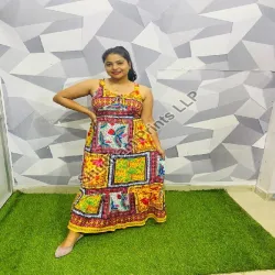 Knee Length Cotton Dress, Brand KavJay