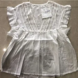 Color White Ladies One Piece Dress, Fabric Cotton