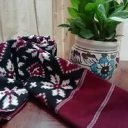 Ikkat Pochampally Dupatta, Pattern Printed