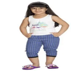 Kids Bermuda Capri T Shirt Set, Color bluewhite
