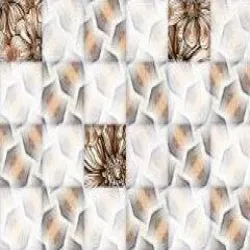 Glossy Square Ceramic Temple Wall Tile, Size 6x6, Thickness 5-10 mm, Color Brown White