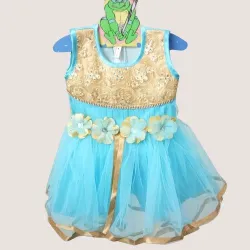 Sleeves Type Sleeveless, Size 6 Months- 6 years Kids Fancy Frocks, Material Polyester, Pattern Plain