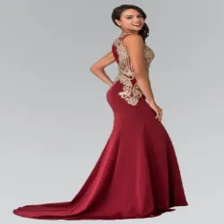 Rayon Long Gown, Sleeve Type Half Sleeve