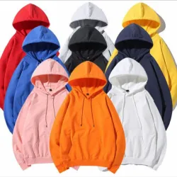 300 GSM Cotton Fleece Hoodies, Color Light Grey