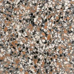 Royal Cement Concrete Terrazzo Flooring, Color -White Terr Camel Pebbles