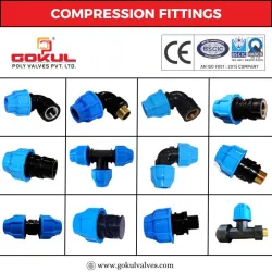 Compression Fittings, End Connection Type PTFE compression fittings - Pneumatic connection