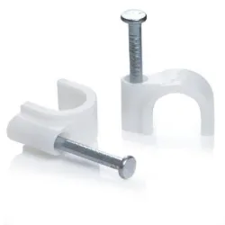 Circle Cable Clip, Color White